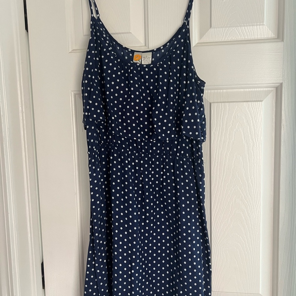 Navy Polka Dot Sundress